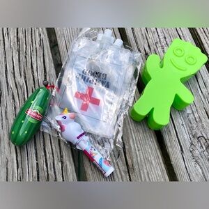 Food Fun Sour Patch Kids Claussen Pickle Candy Containers Fake Blood Juice Bag